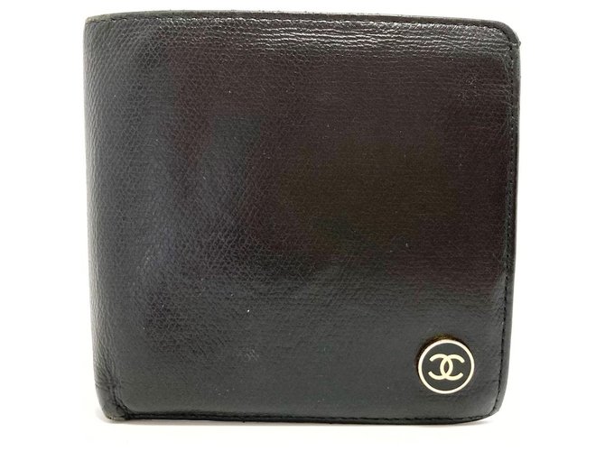 Billetera de Chanel Negro Cuero  ref.307559