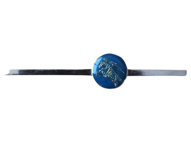 Burberry Cufflinks Blue Metal  ref.307737