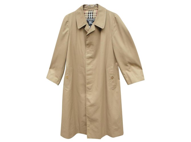 raincoat man Burberry vintage t 44 Beige Polyester  ref.307781