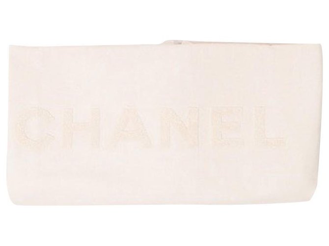 CHANEL Fouta Strandtuch Beige neu Baumwolle  ref.307882