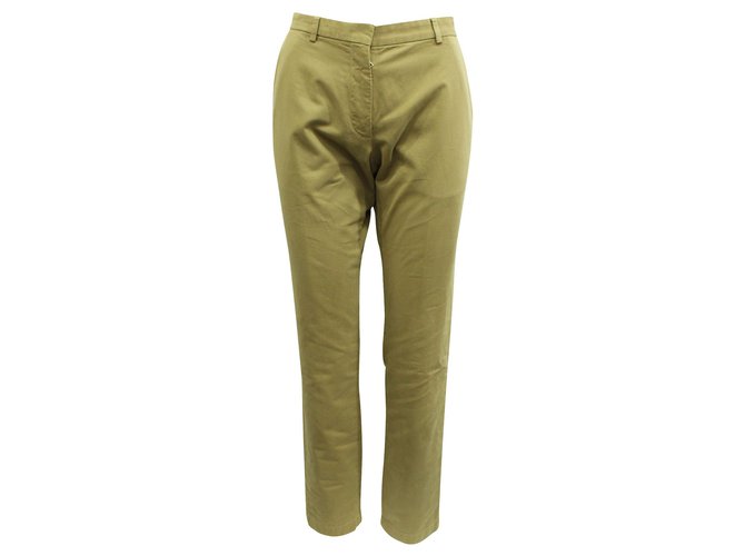 Dries Van Noten Pantalones marrón claro Castaño Algodón  ref.308023