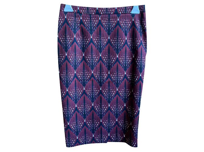 Falda lápiz Chloé Stora rojo oscuro algodón Burdeos