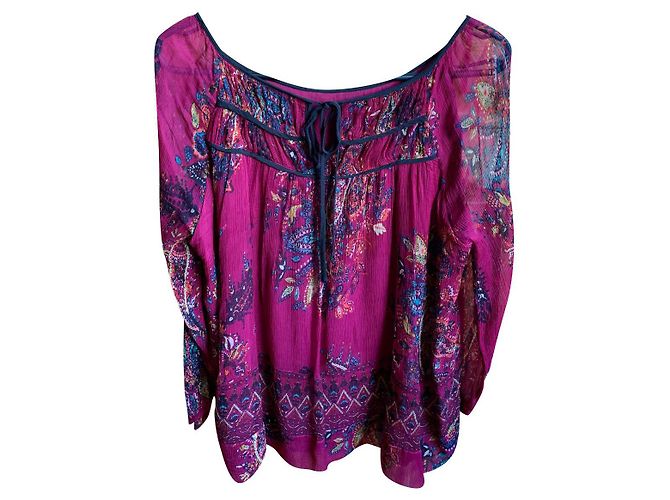 Blusa Stella Forest de Viscosa Rojo Oscuro Burdeos