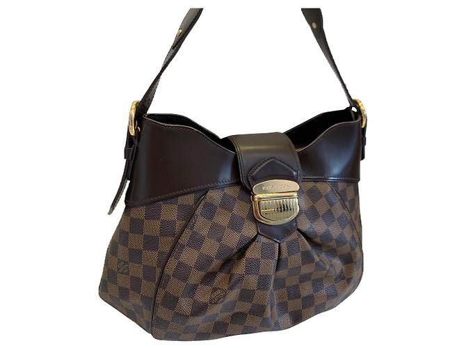 Bolsa Louis Vuitton Sistina MM Damier Ebene Marrom