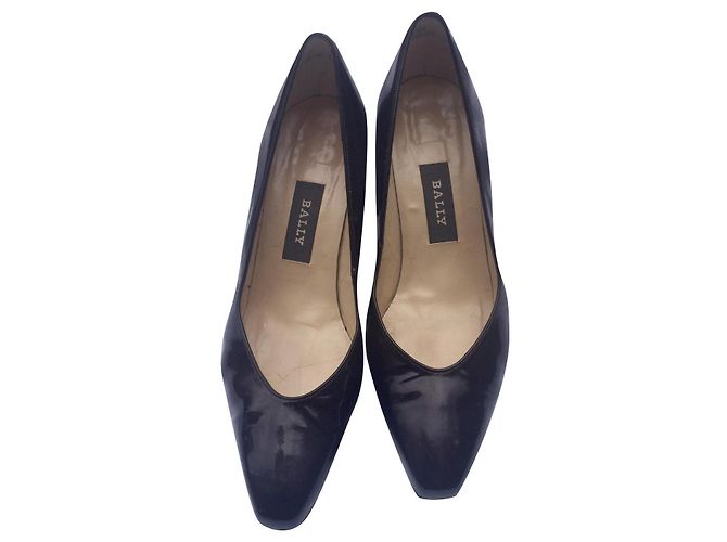 Bally dunkelbraune Lackpumps