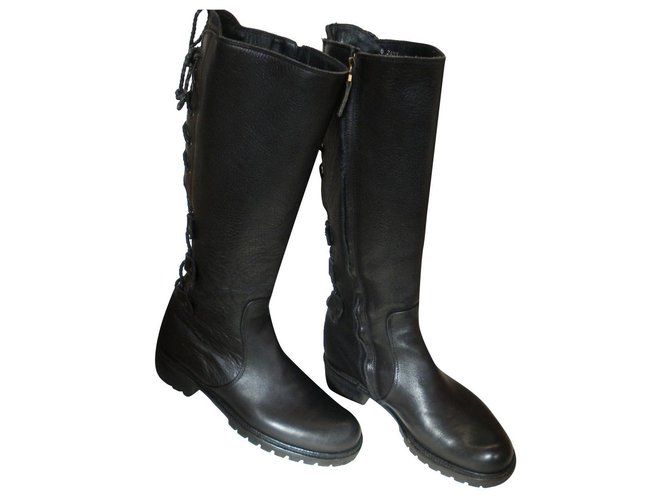 Fendi Boots Black Leather  ref.308327