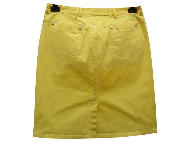 Gonna Burberry in cotone gialla Taglia 46 Giallo