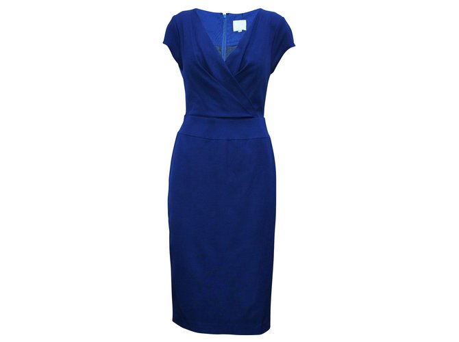 Reiss Elektrisch blaues Kleid Viskose  ref.308383