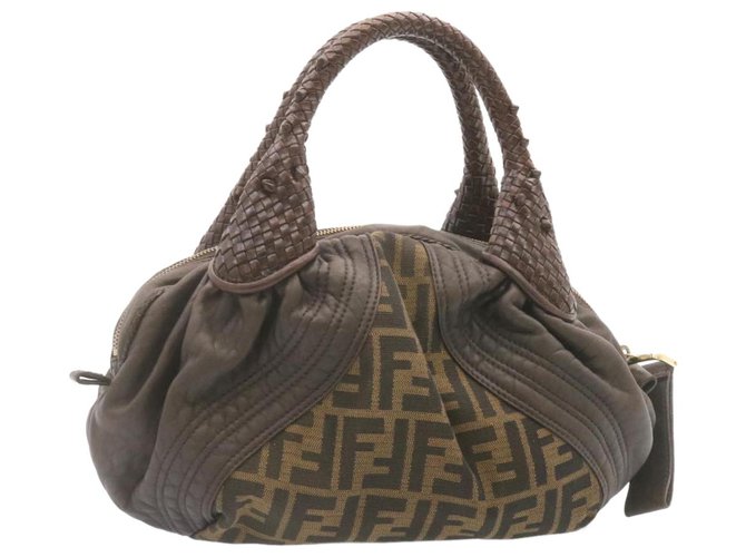 Fendi handbag Brown Cloth  ref.308465