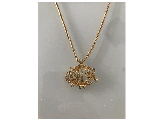 Dior Necklaces Gold hardware Metal  ref.308478