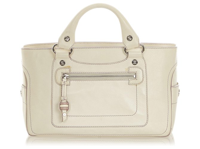 Céline Celine White Boogie Leather Handbag Pony-style calfskin  ref.308631