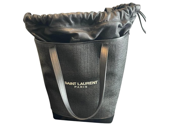 Yves Saint Laurent tote Black Cloth  ref.309167