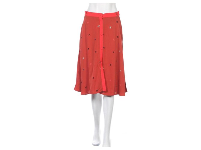 Autre Marque Skirts Orange Viscose  ref.309224
