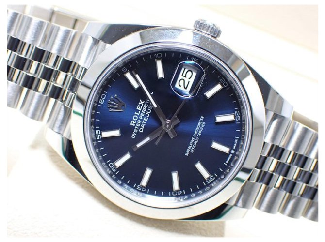 Rolex Datejust41 Jubilee Bracelet blue 126300 Mens Steel  ref.309345