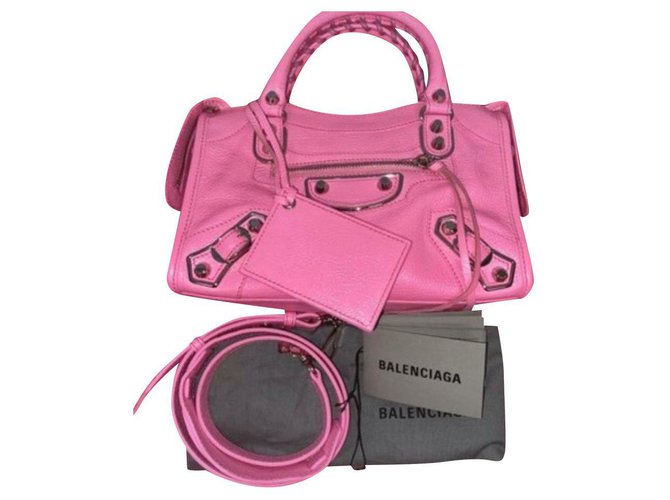 City Balenciaga Handbags Pink Leather  ref.309369