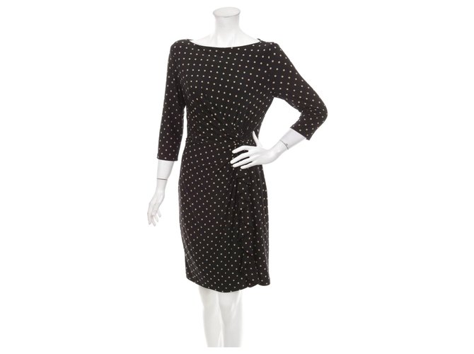 Ralph Lauren Dresses Black Beige Polyester Elastane  ref.309373