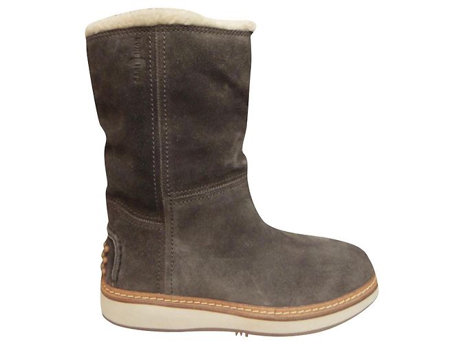 Car Shoes Stivali foderati di scarpe da auto come nuove 37 Taupe