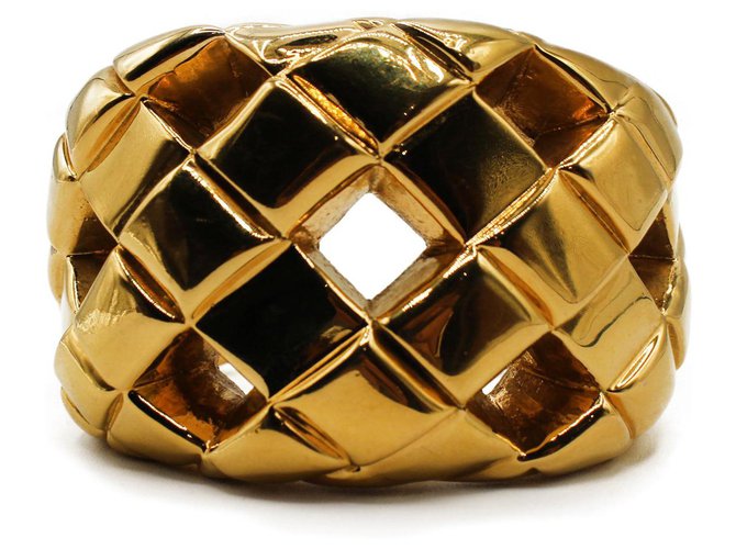 Chanel Goldenes Logo 90'S Armband Metallisch Metall  ref.309389