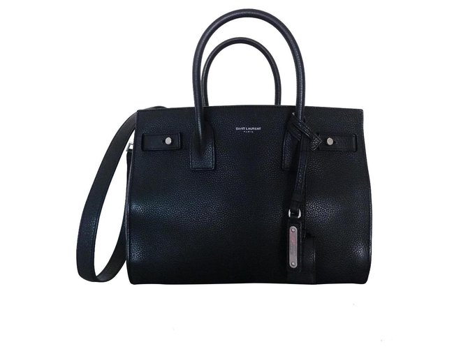SAINT LAURENT Sac de Jour Soft Baby bag Black Leather  ref.309621