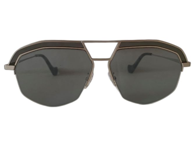 Loewe Gafas de sol estilo aviador geométricas grises