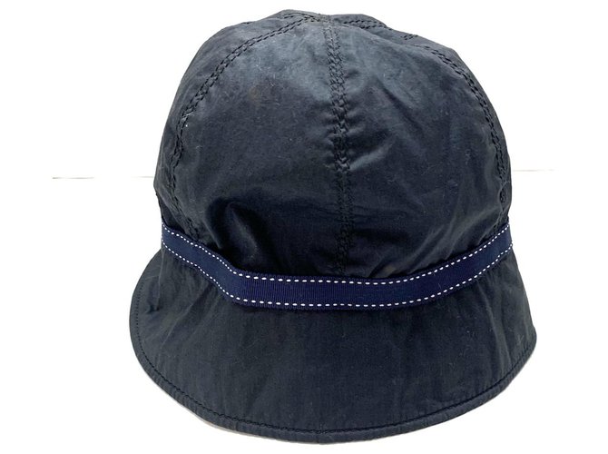 Sombrero de Prada Negro Algodón  ref.309828