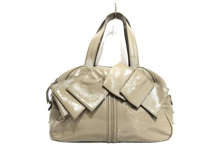 Saint Laurent Handbag Grey Patent leather  ref.309833