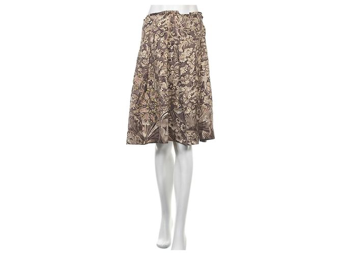 Gonna in seta Maliparmi marrone Multicolore