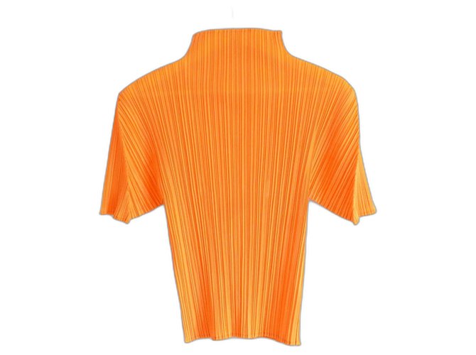 Pleats Please Orange Winged Top Synthetic  ref.309910