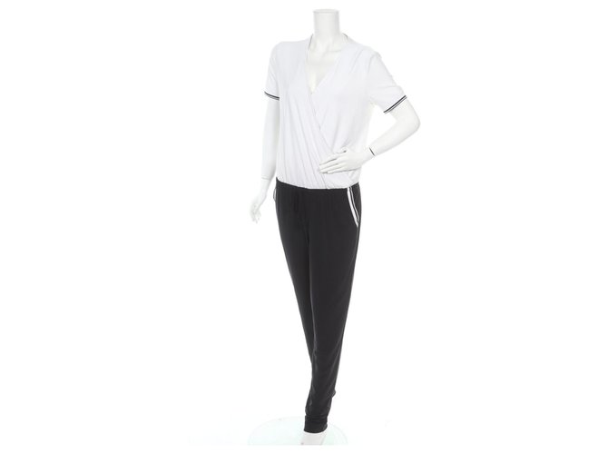 Steffen Schraut Jumpsuits Black White Polyester Elastane  ref.309914
