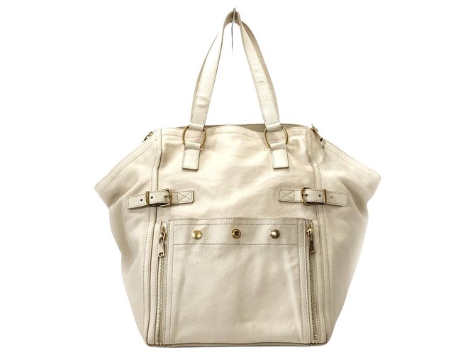 Saint Laurent Handbag Cream Leather  ref.309938
