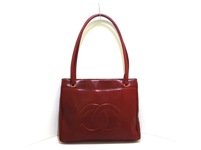 Chanel tote bag Red Leather ref.310033 - Joli Closet