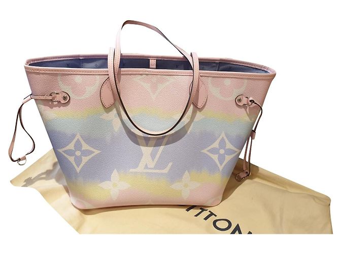 Sac à main Louis Vuitton Neverfull Escale Pastel en Polyamide Multicolore
