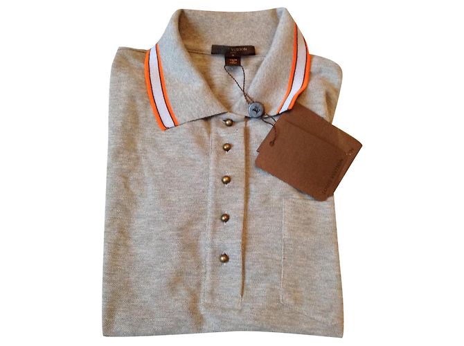 Louis Vuitton Polo Grau Baumwolle