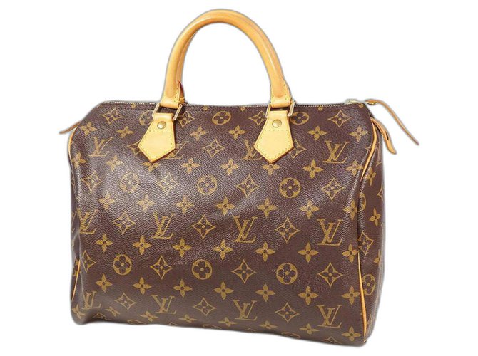 Louis Vuitton Speedy 30 Womens Boston bag M41108 Brown Cloth  ref.310090
