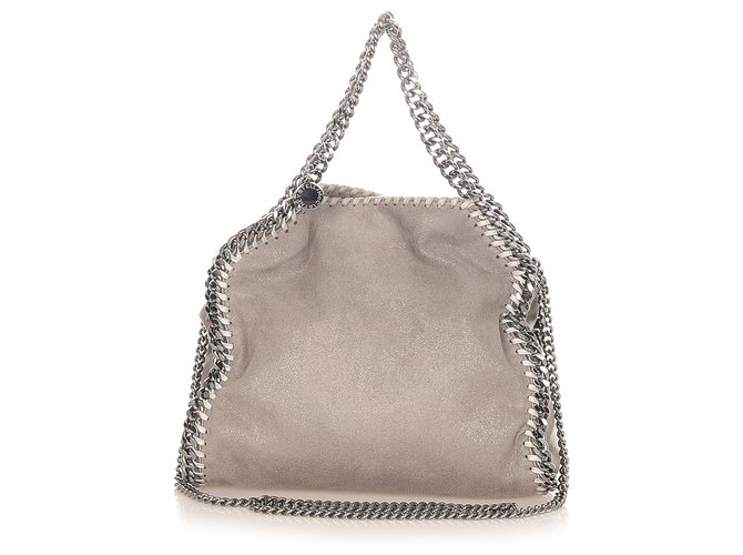 Stella Mc Cartney Stella McCartney Gray Falabella Fold-Over Tote Bag Grey Cloth  ref.310197