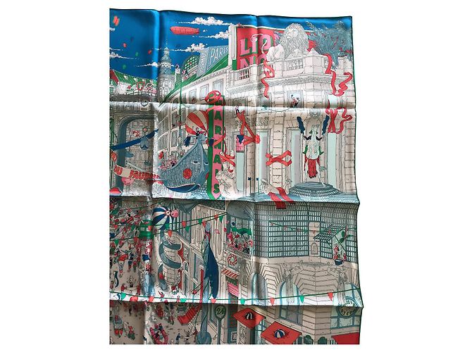 Hermès Plaza de hermes 90 cm Gran Premio de Faubourg Azul