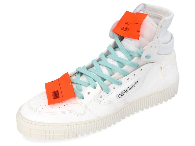 Off White Off Court 3.0 High Sneakers Red Leather Pony-style calfskin  ref.310310