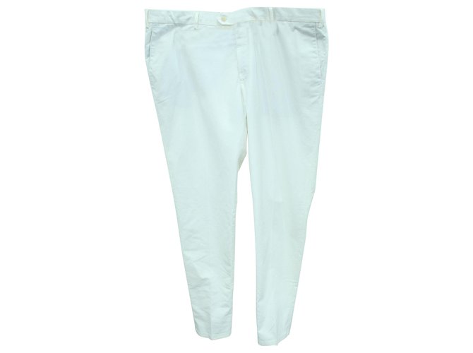 Loro Piana Ivory Pants White Cream Cotton  ref.310335