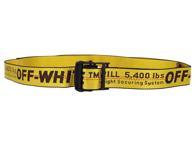 Off White industrial buckle belt for men Yellow Polyamide Nylon  ref.310341