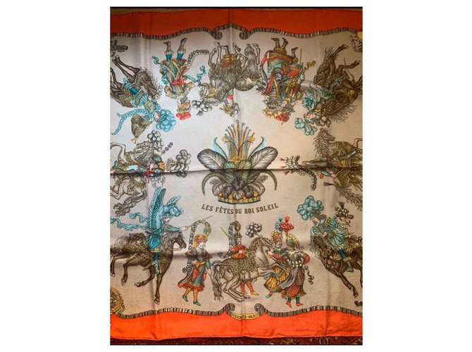Hermès "the feasts of the sun king" Multiple colors Silk  ref.310511