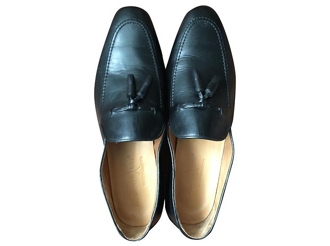 Autre Marque Mocassini con nappine in pelle neri Nero