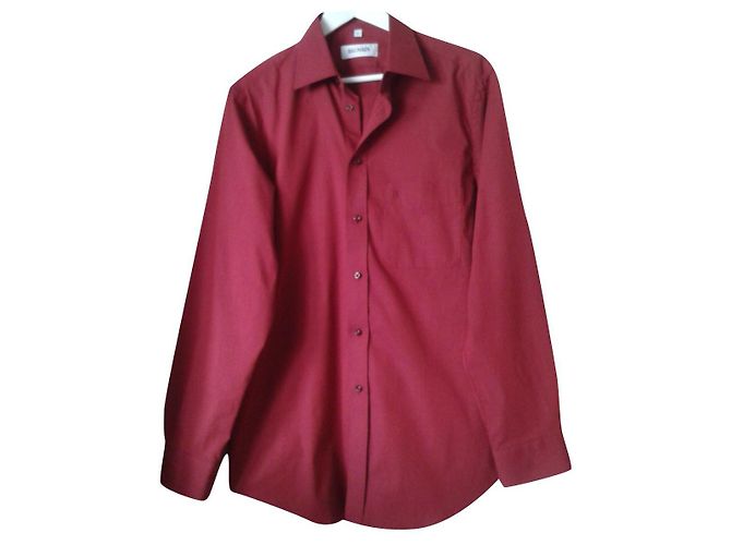 Camicia Balmain in cotone bordeaux Bordò 