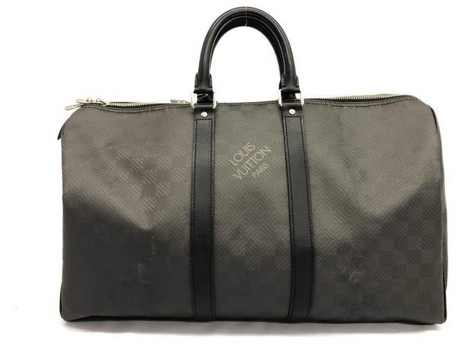Louis Vuitton Damier Kohlefaser Keepall 45 Carbone Duffle Bag Leder  ref.310653