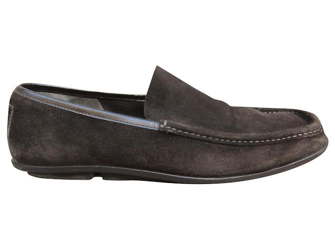 Mocassini Gucci Marrone Scuro Camoscio 43 IT