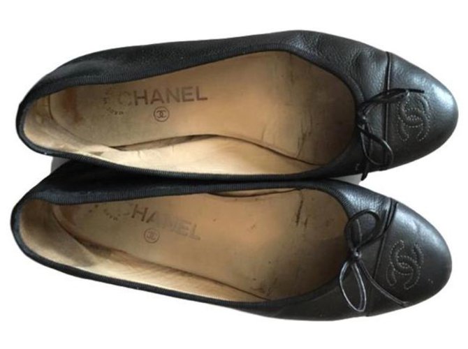 Chanel Espadrilles Black Leather  ref.310722
