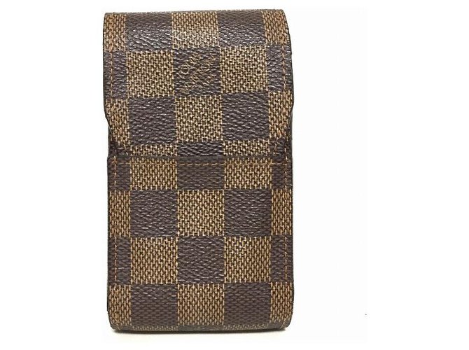 Louis Vuitton Étui à cigarettes Brown Cloth  ref.310745