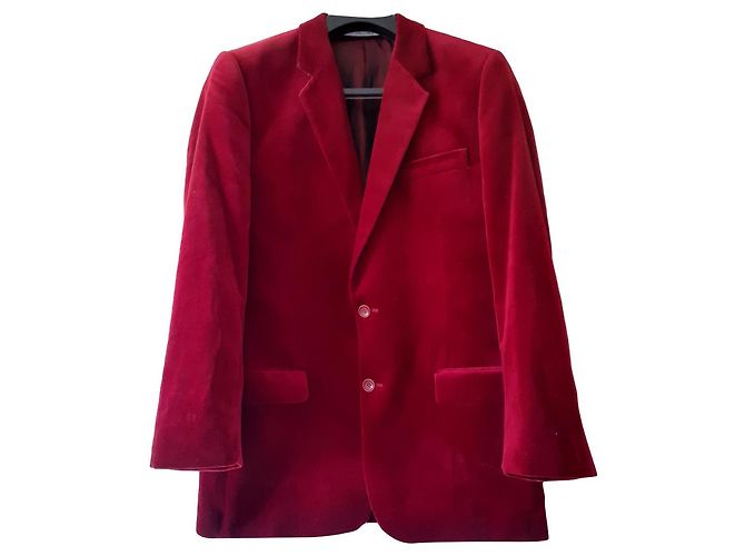 Giacca Blazer Bruce Field in Velluto di Cotone Rosso