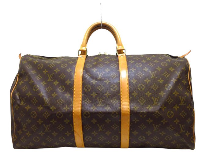 Louis Vuitton Keepall 55 Brown Cloth  ref.310857