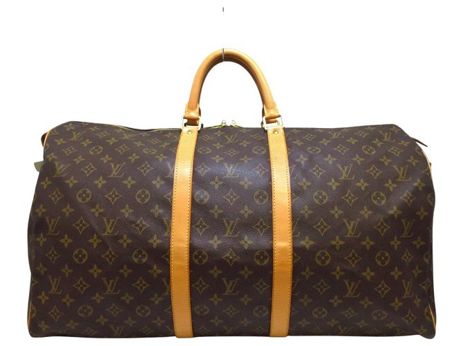 Louis Vuitton Keepall 50 Brown Cloth  ref.310861