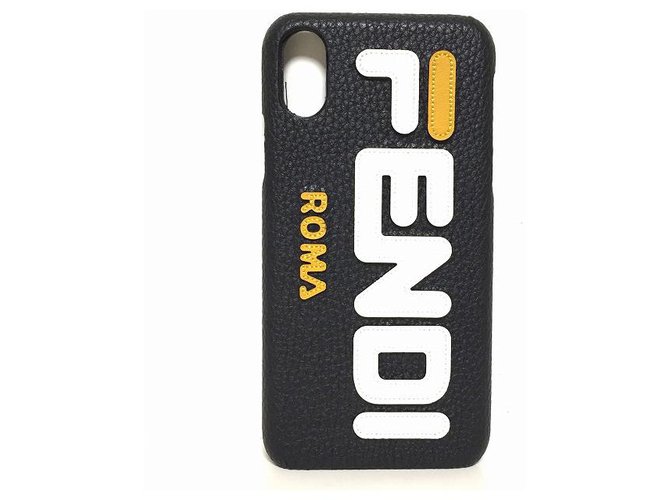 Fendi phone Black Leather  ref.311012